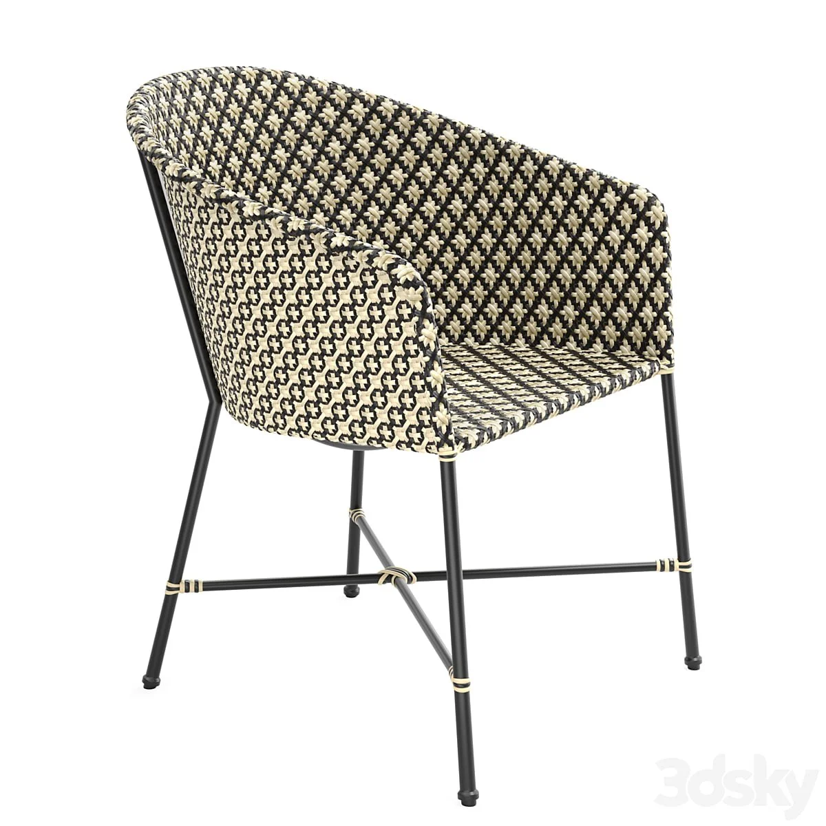 Cb2 Brava Dining-Lounge Gray Wicker Chair